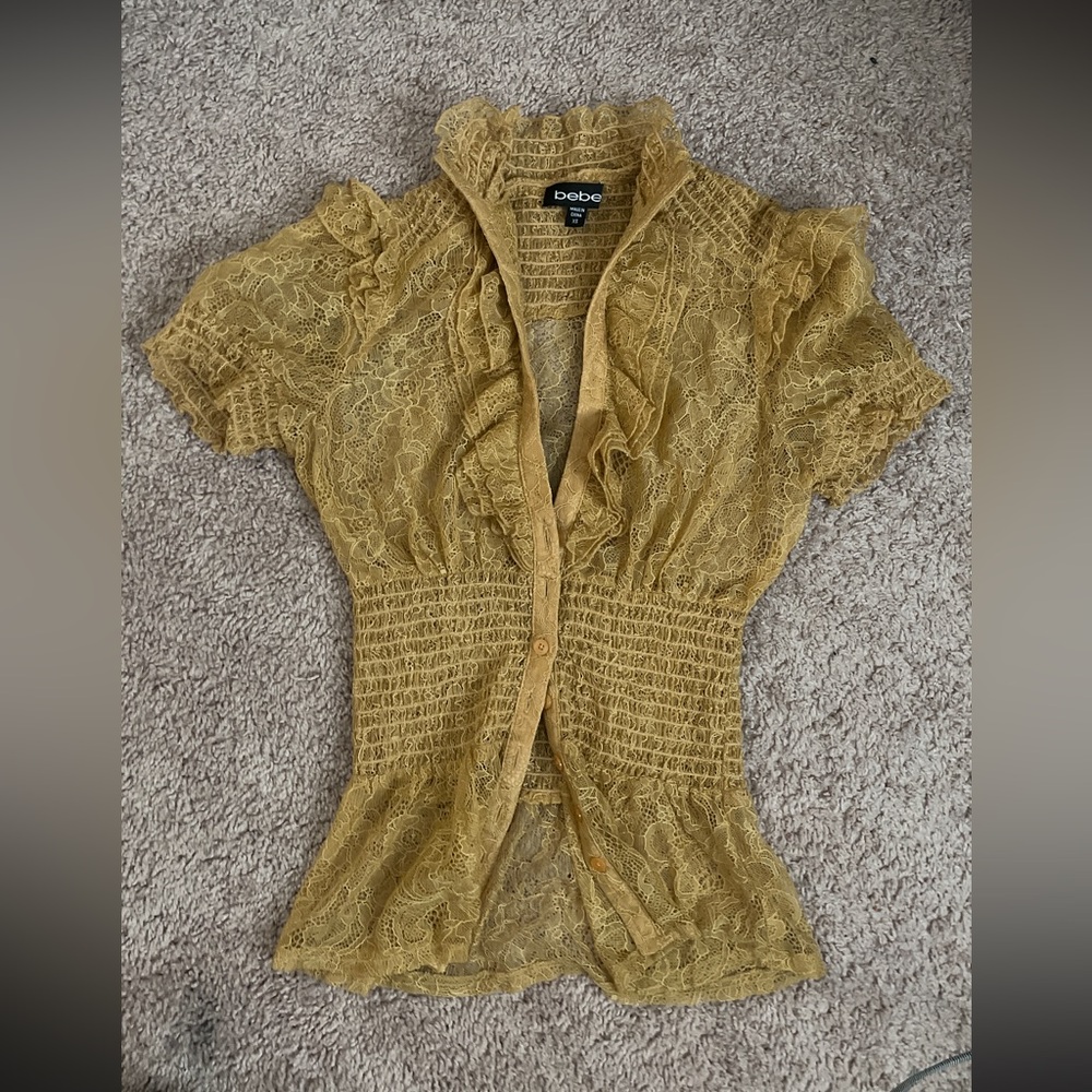 laced blouse with ruffles